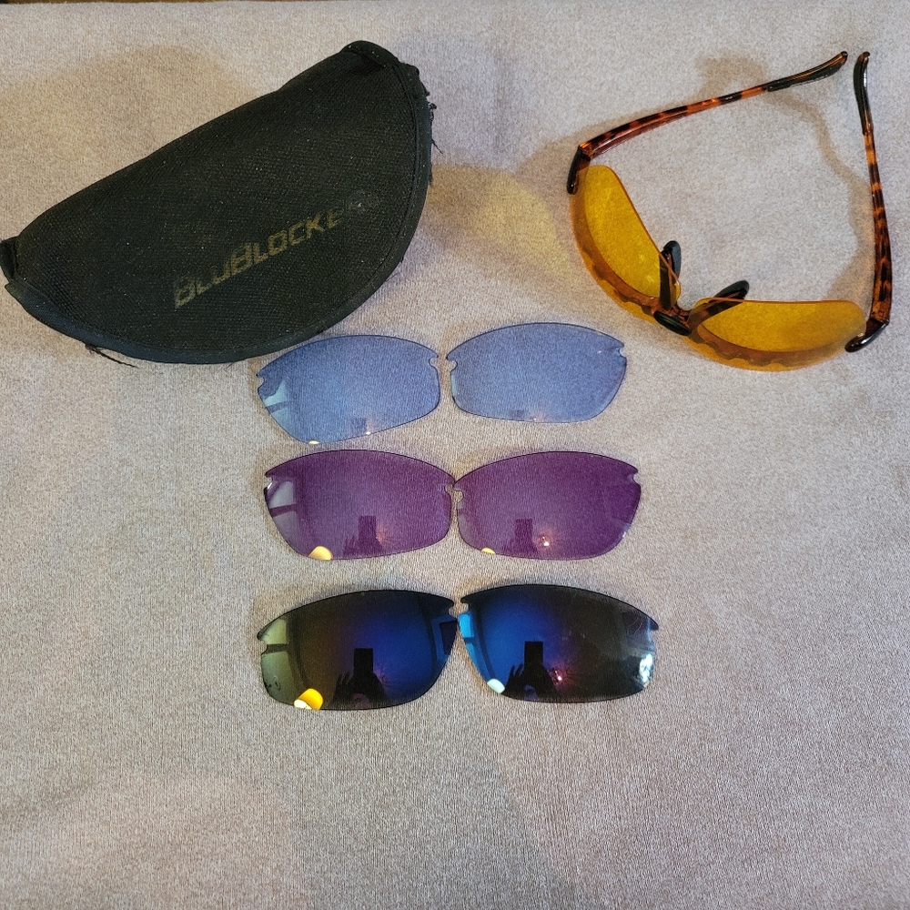 BLUBLOCKER- 4 PAIRS-N-1: INTERCHANGEABLE LENS- UNISEX